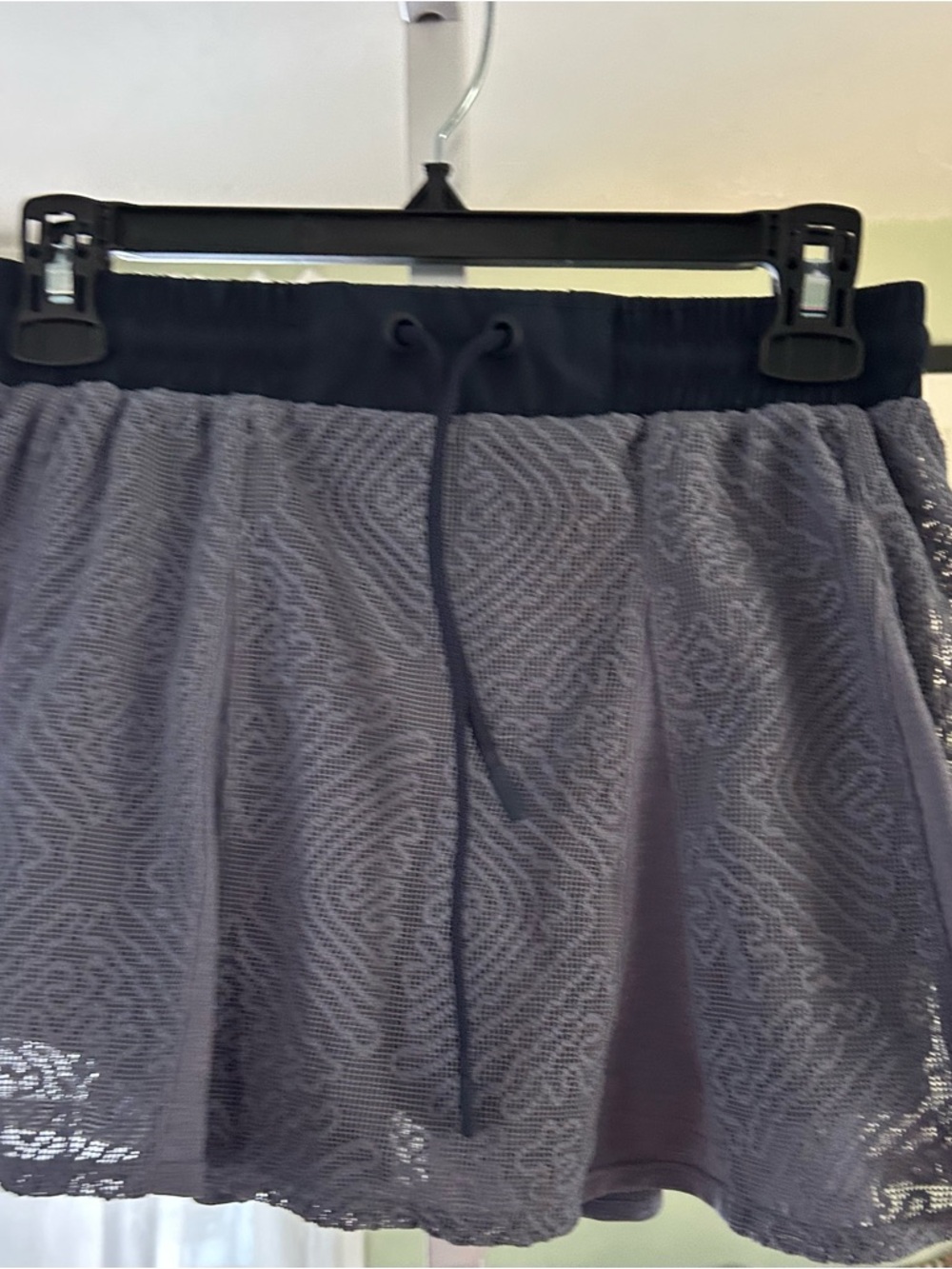 Free People  Lace Overlay A-Line Mini Skirt with shorts underneath